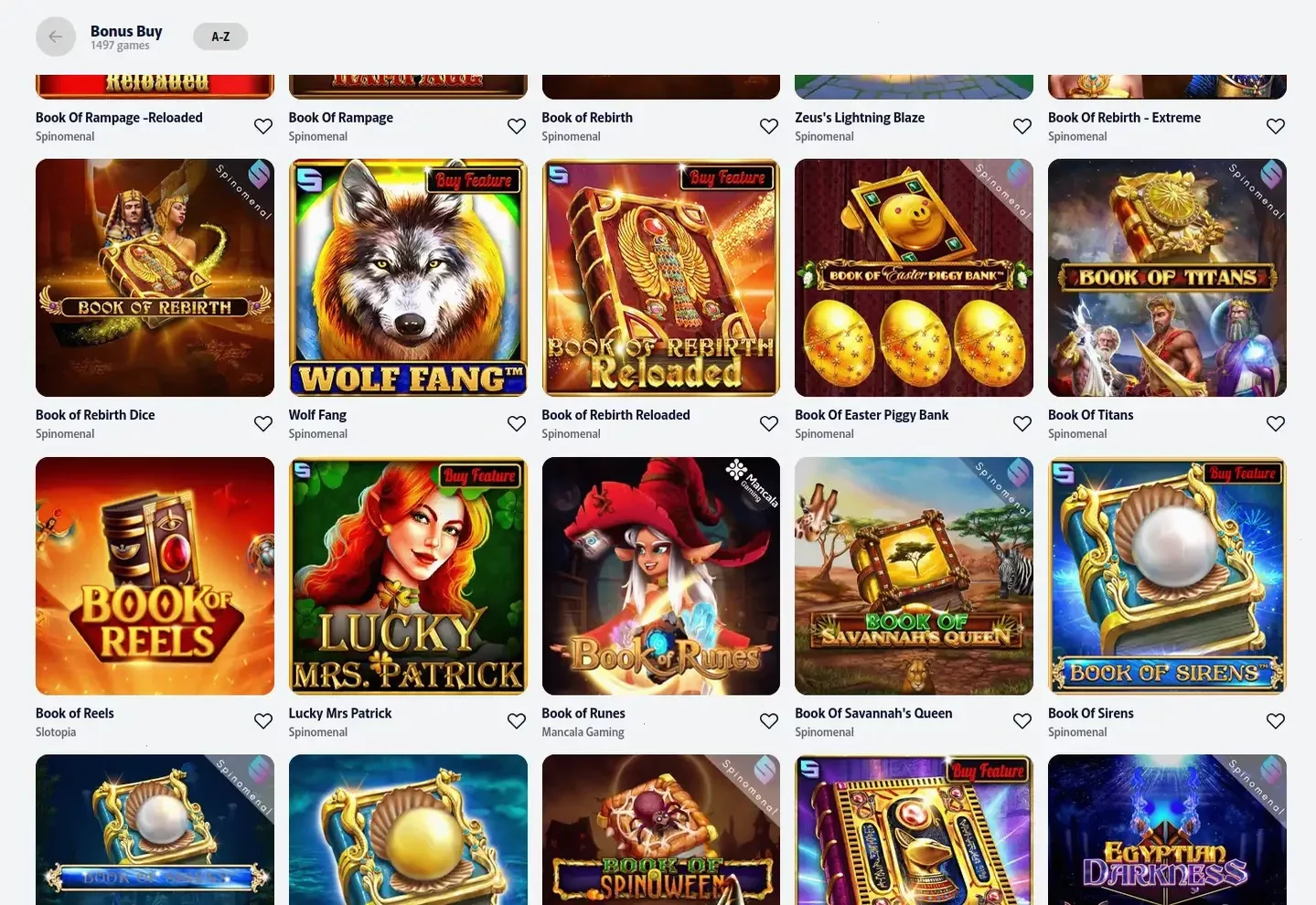 Каталог игр Вулкан Неон